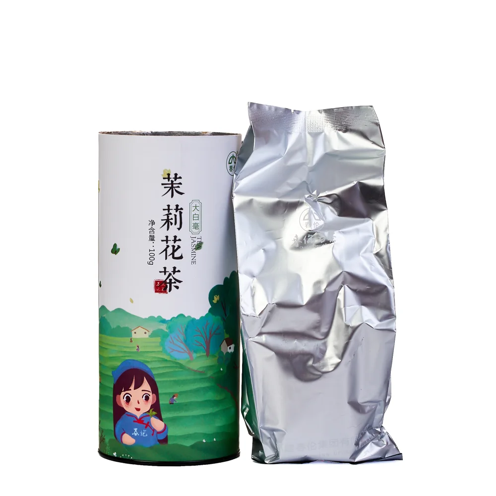 Té Verde de Jazmín Cabello Grande Blanco lata 100g – Camelia Tés de Origen