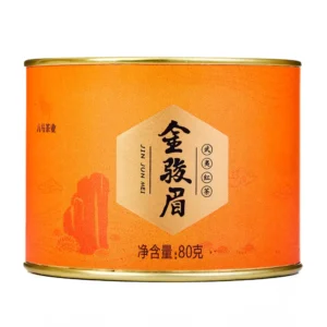 Té Negro Jin Jun Mei lata redonda naranja 80g – Camelia Tés de Origen