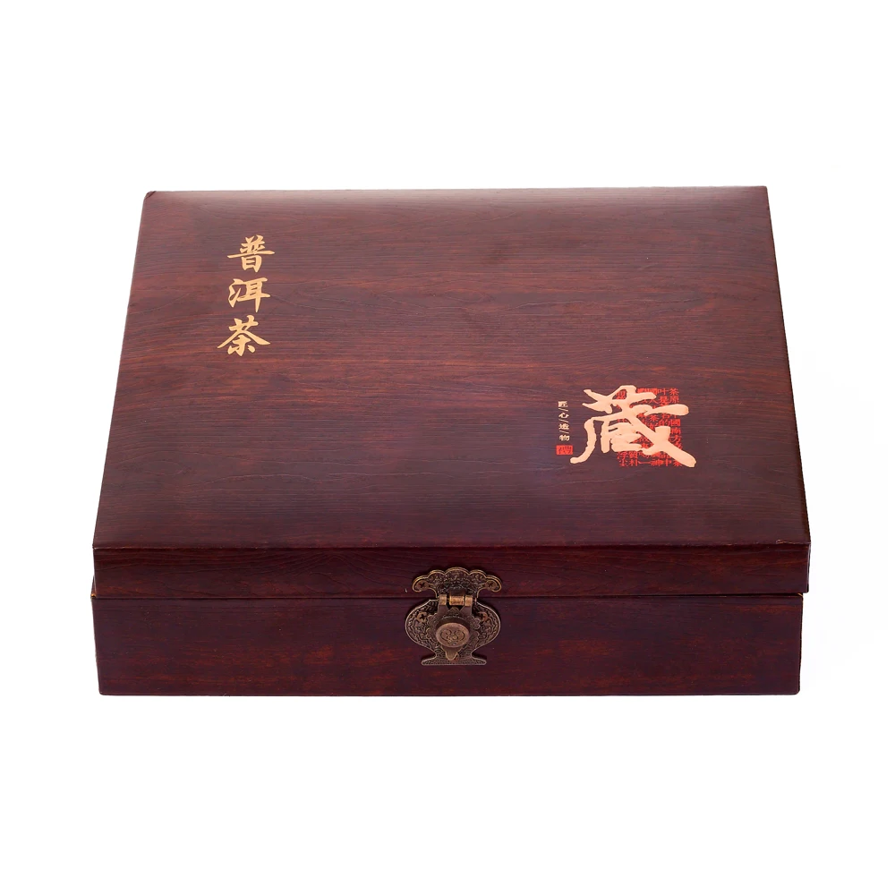 Té Pu-erh disco prensado caja de madera premium 375g – Camelia Tés de Origen
